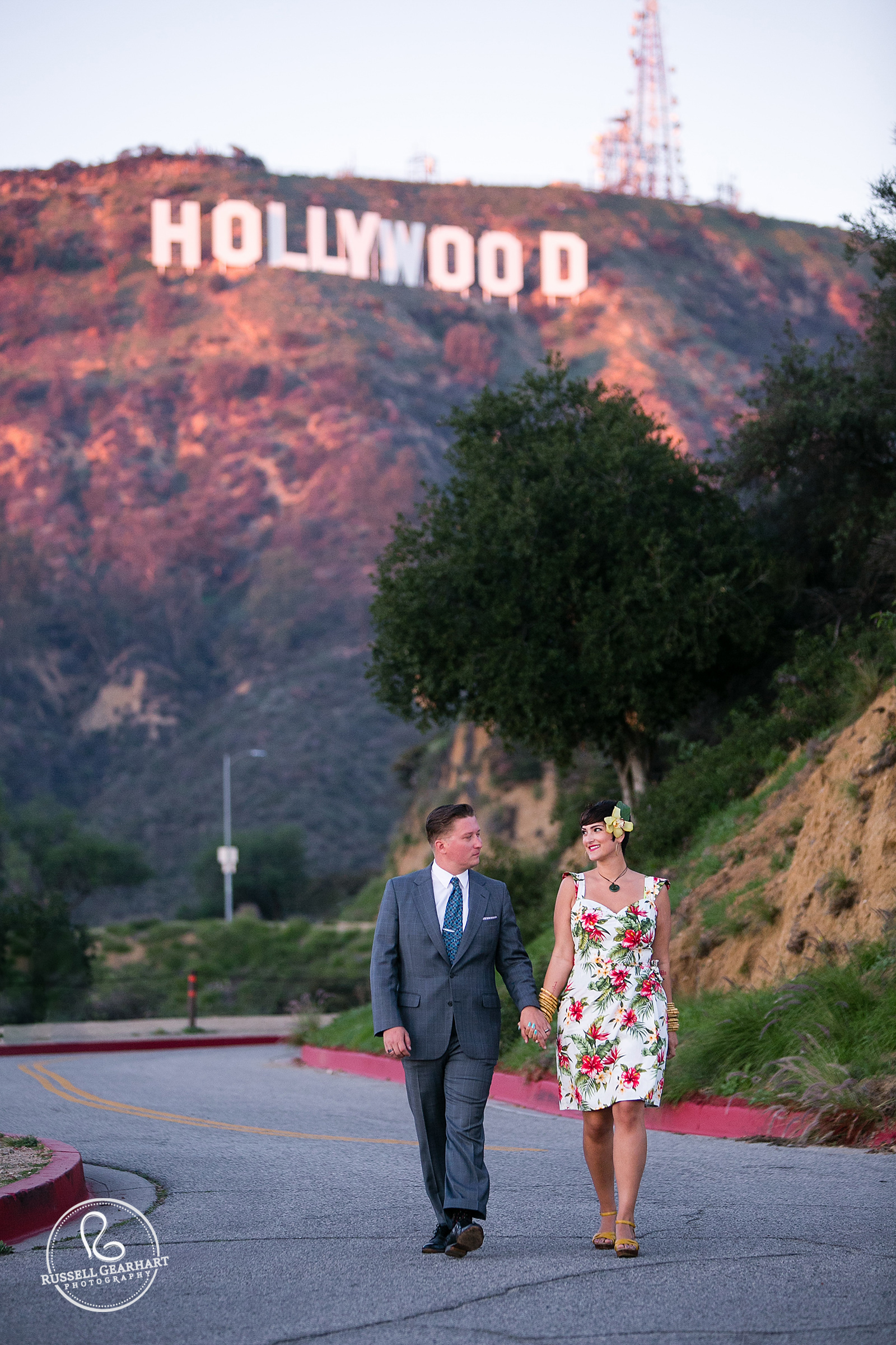 Hollywood Sign Wedding Portraits – Russell Gearhart Photography – www.gearhartphoto.com
