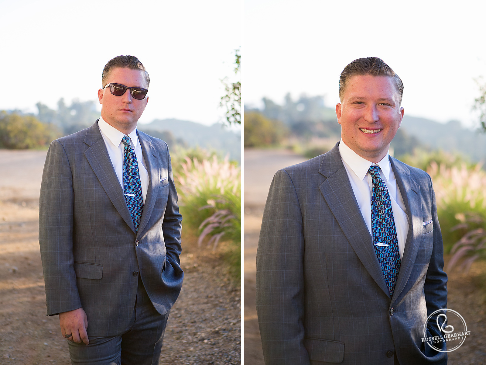 Hollywood Sign Groom Portraits – Russell Gearhart Photography – www.gearhartphoto.com