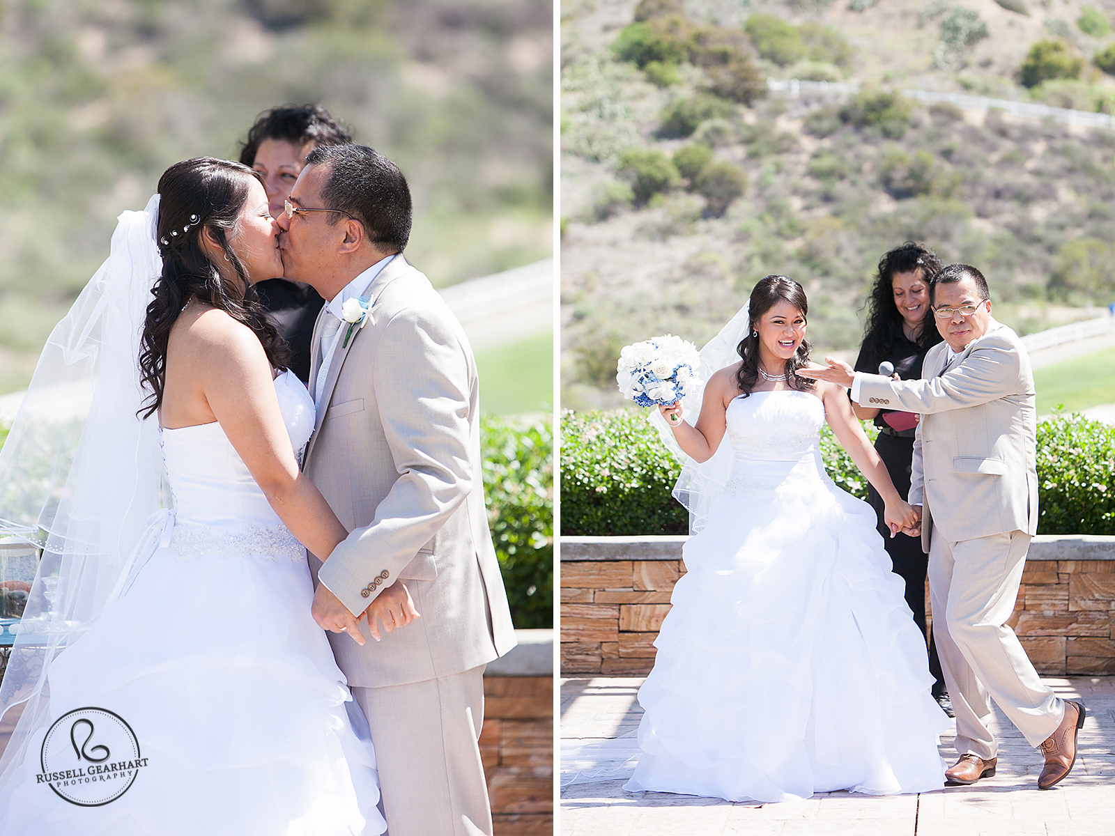 Ta Da! Here's the Bride! - Outdoor Yorba Linda Wedding – Russell Gearhart Photography – www.gearhartphoto.com