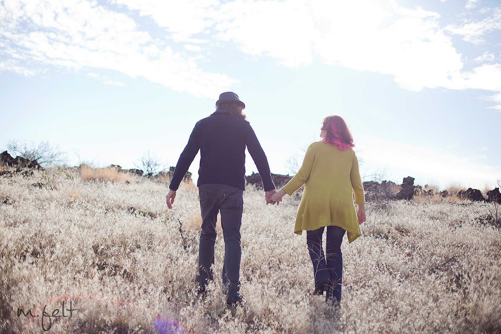 Walking off into the Sunset -  Southern Utah Engagement - M Felt Photography - www.mfeltphotography.com
