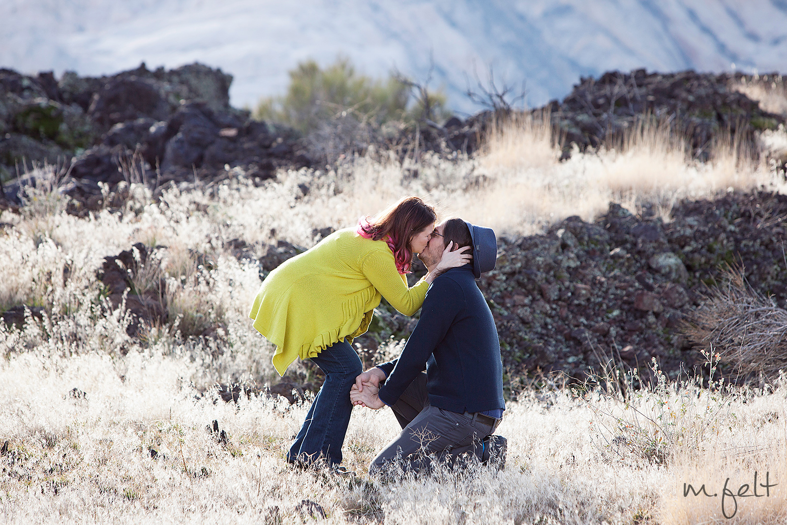 Ingrid Accepting Russell's Proposal - Southern Utah Engagement - M Felt Photography - www.mfeltphotography.com