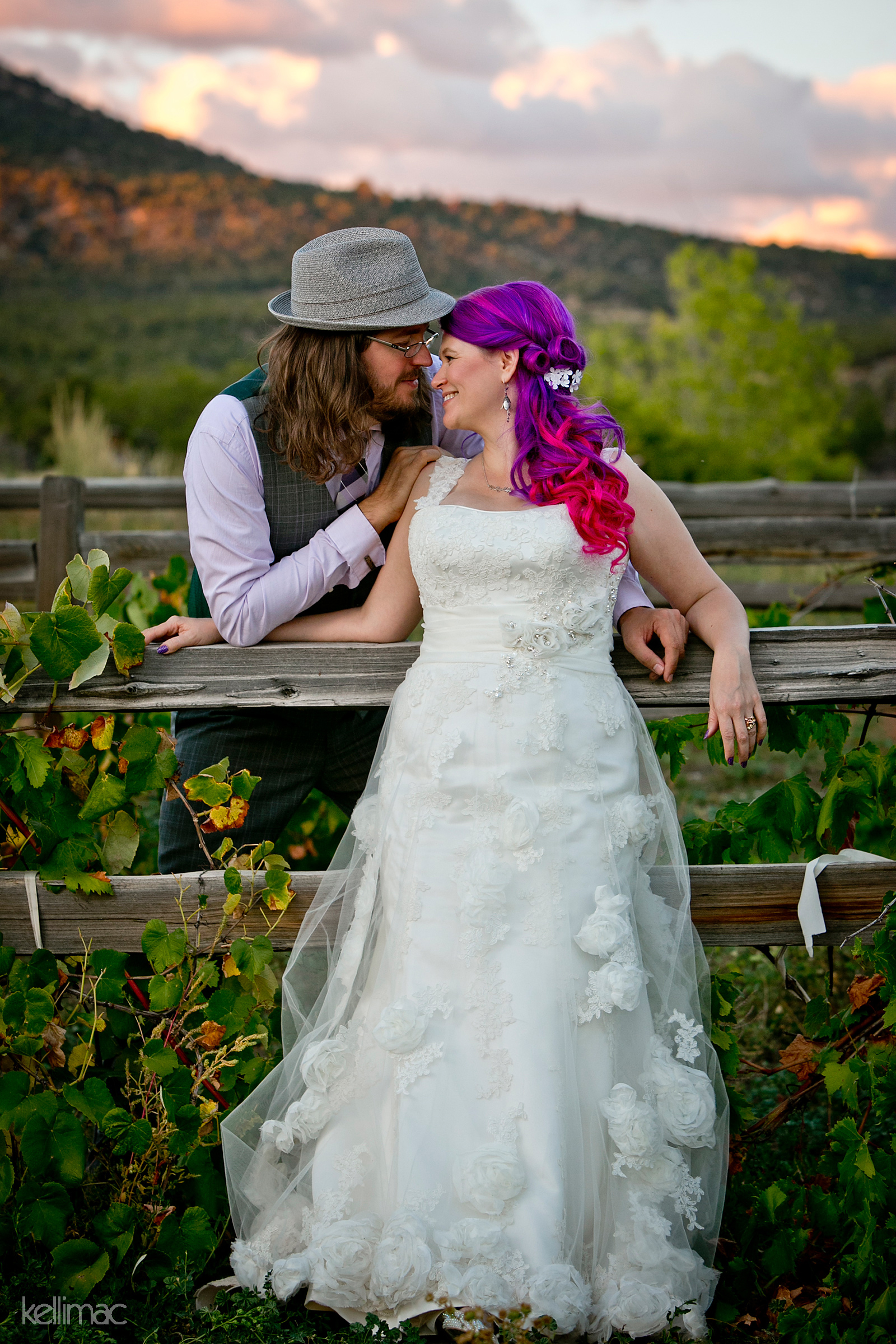 Sunset at Clear Creek Ranch Wedding - Clear Creek Family Ranch Wedding Southern Utah - Photos by Kelli Maguire - www.kellimac.com