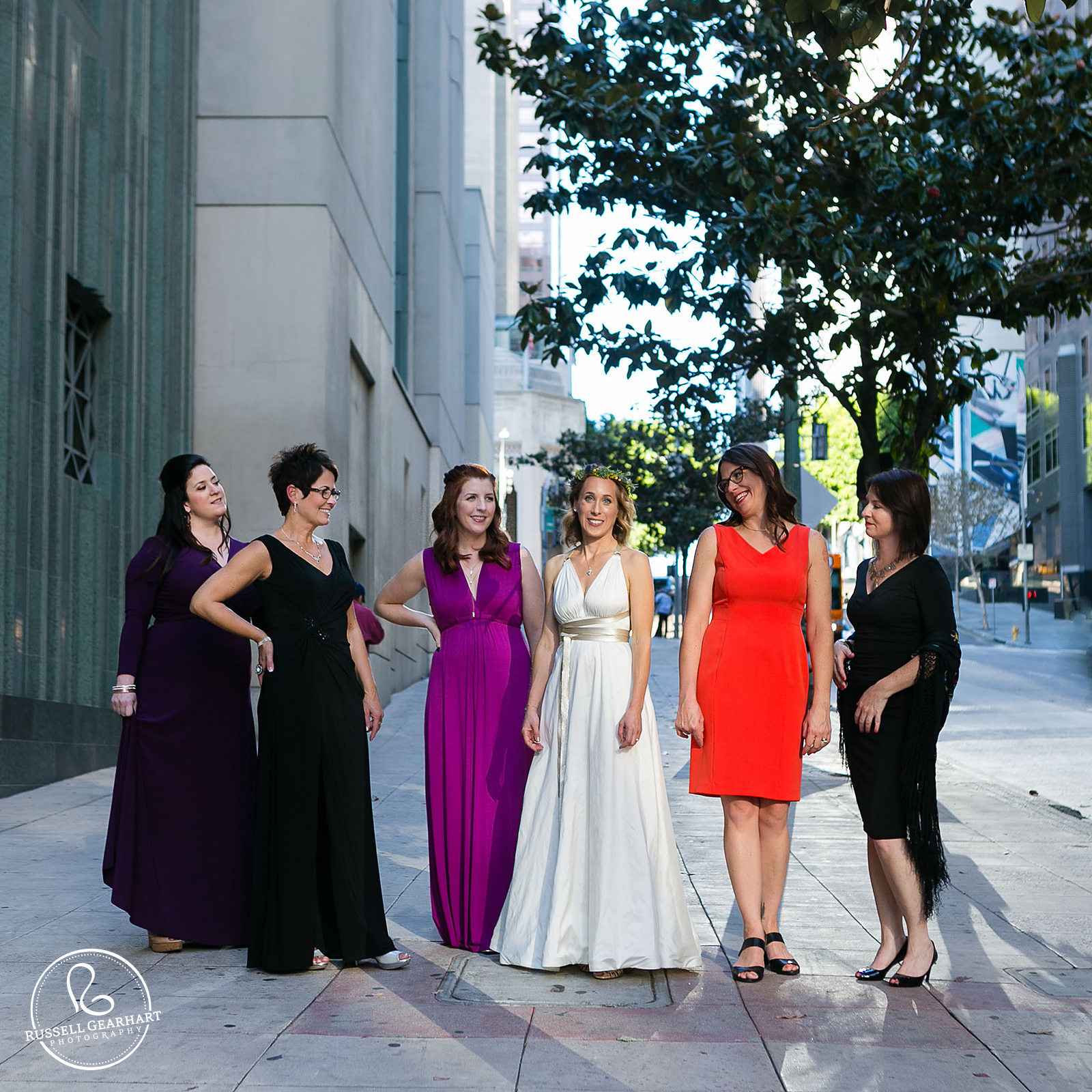 Bridal Party Portraits in Downtown LA – Halloween Wedding at the Millwick in Downtown Los Angeles – Russell Gearhart Photography – www.gearhartphoto.com