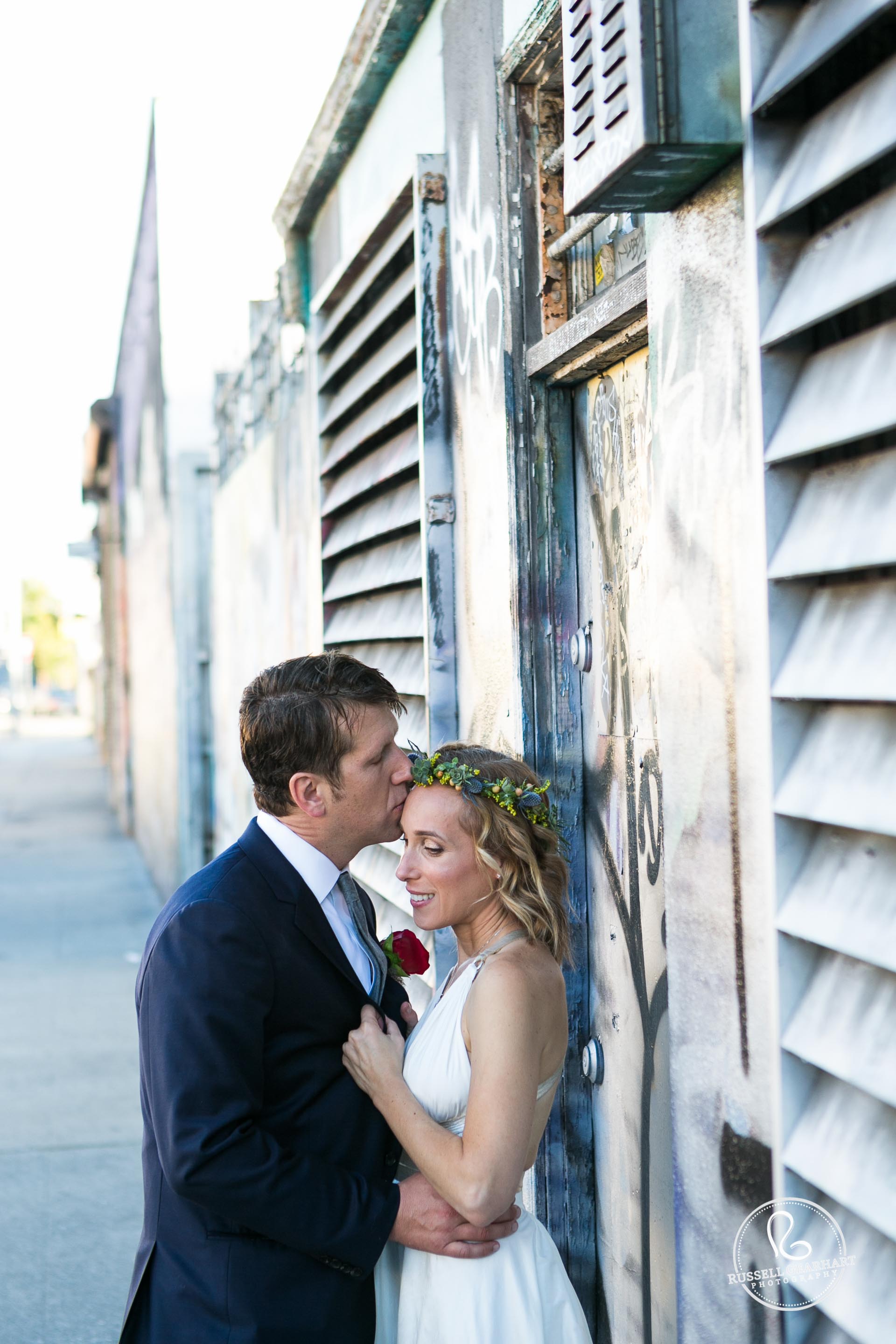 Urban Los Angeles Bride and Groom Portraits – Millwick Wedding in Downton Los Angeles – www.gearhartphoto.com – Russell Gearhart Photography