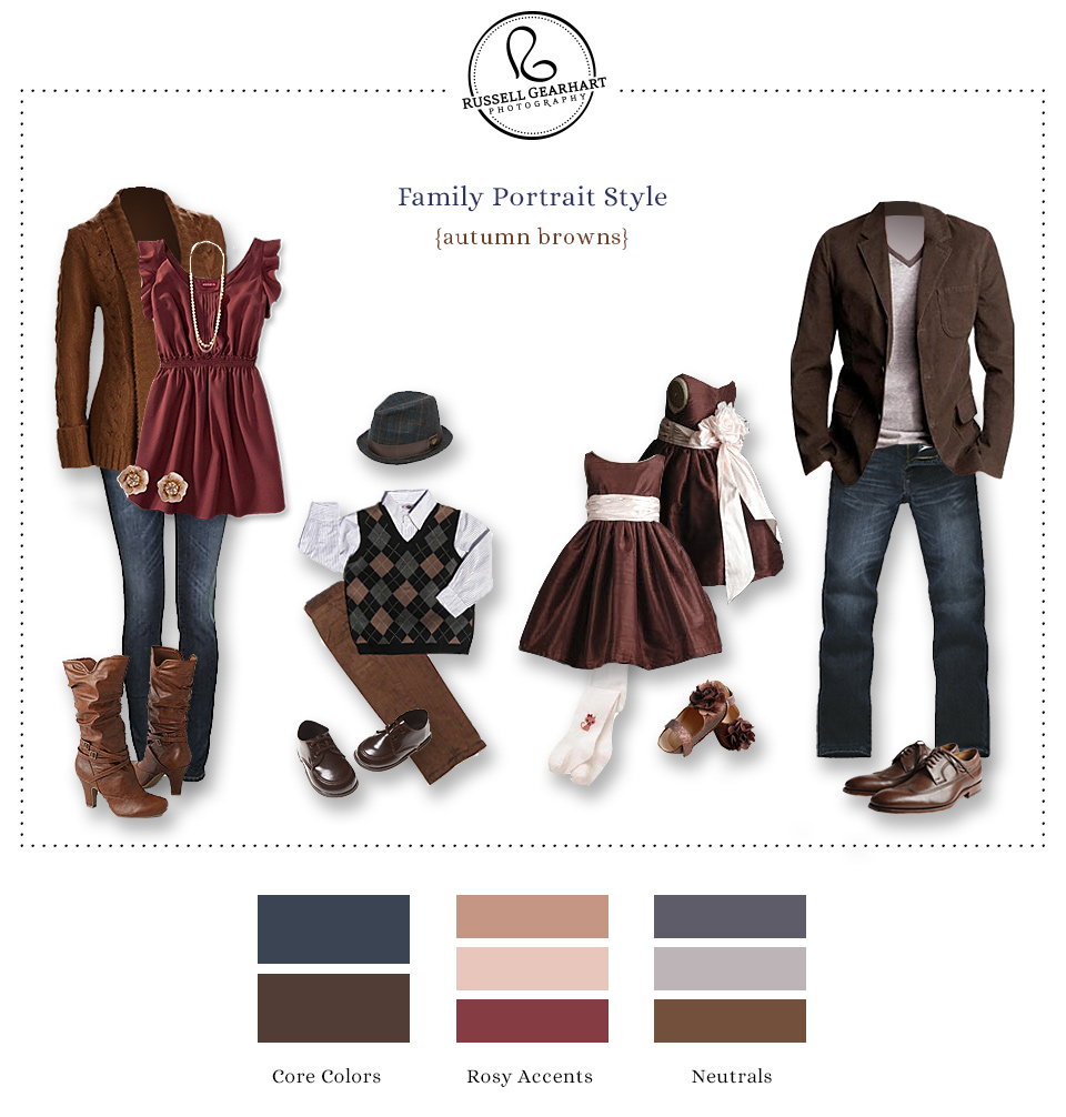 Family Portrait Style: Fall Red Tones - Russell Gearhart Photography - www.gearhartphoto.com