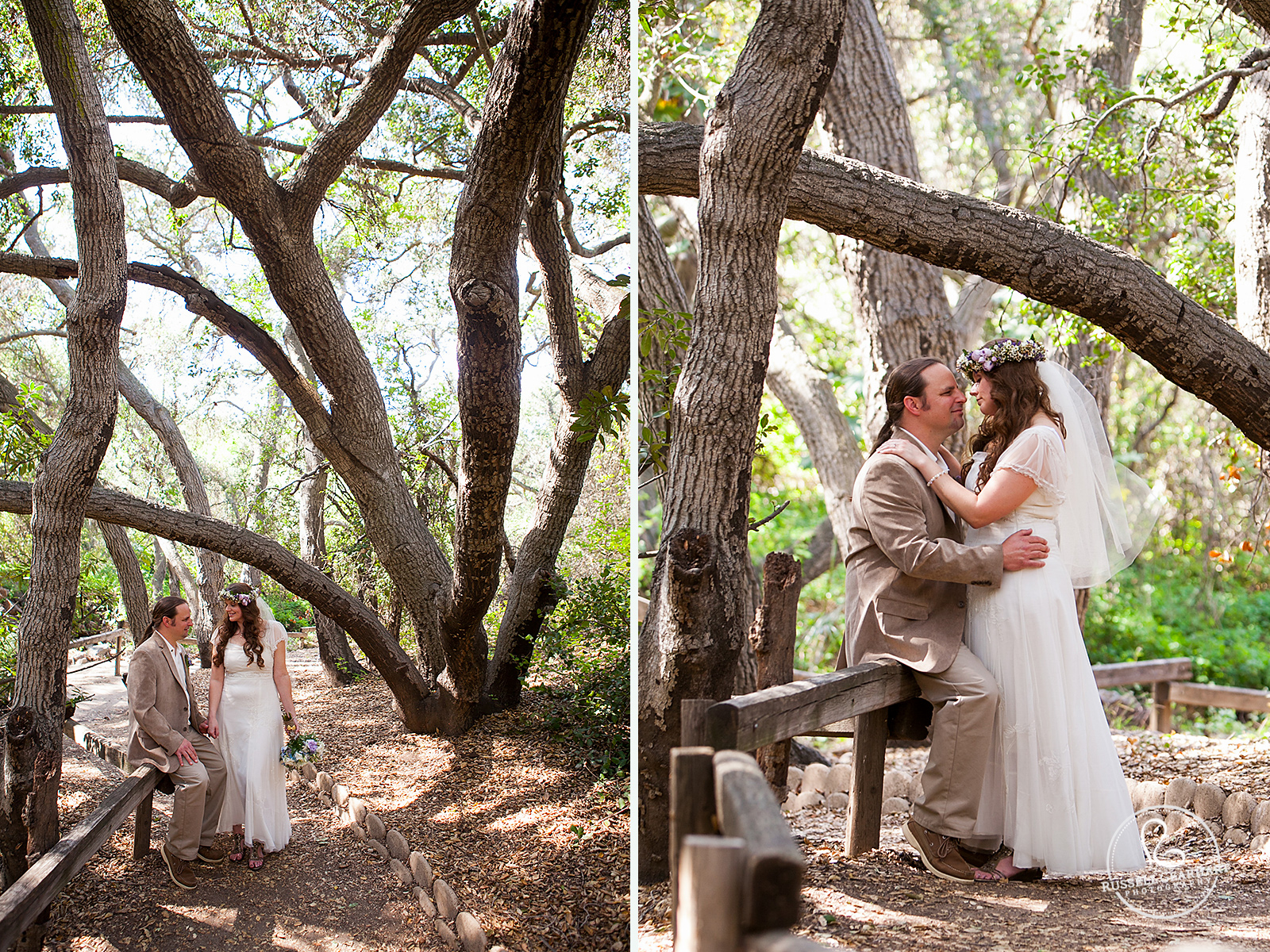 Wedding Couple in Magical Forest – Anaheim Hills Outdoor Wedding  – Russell Gearhart Photography – www.gearhartphoto.com  
