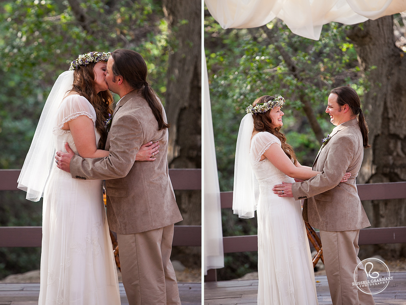 First Kiss – Orange County Wedding – Russell Gearhart Photography – www.gearhartphoto.com  