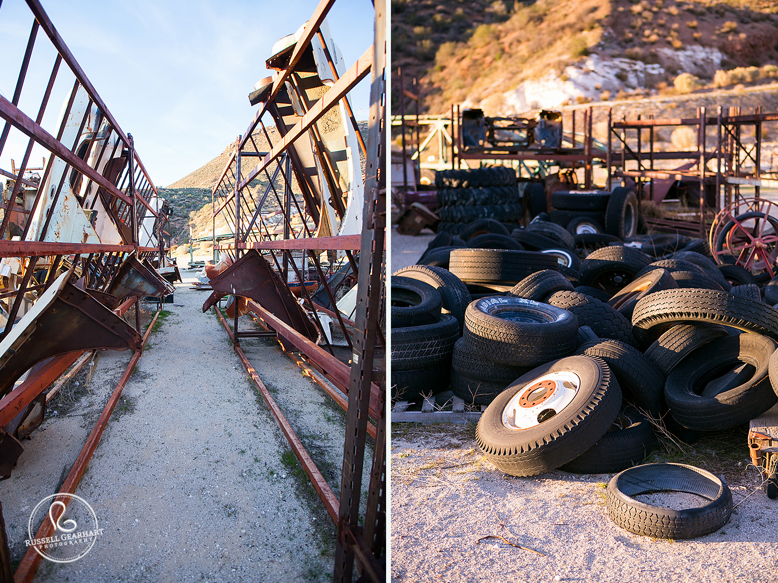 Vintage Car Graveyard Engagement Location – Unique LA Wedding Location: Middleton Ranch – Russell Gearhart Photography – www.gearhartphoto.com
