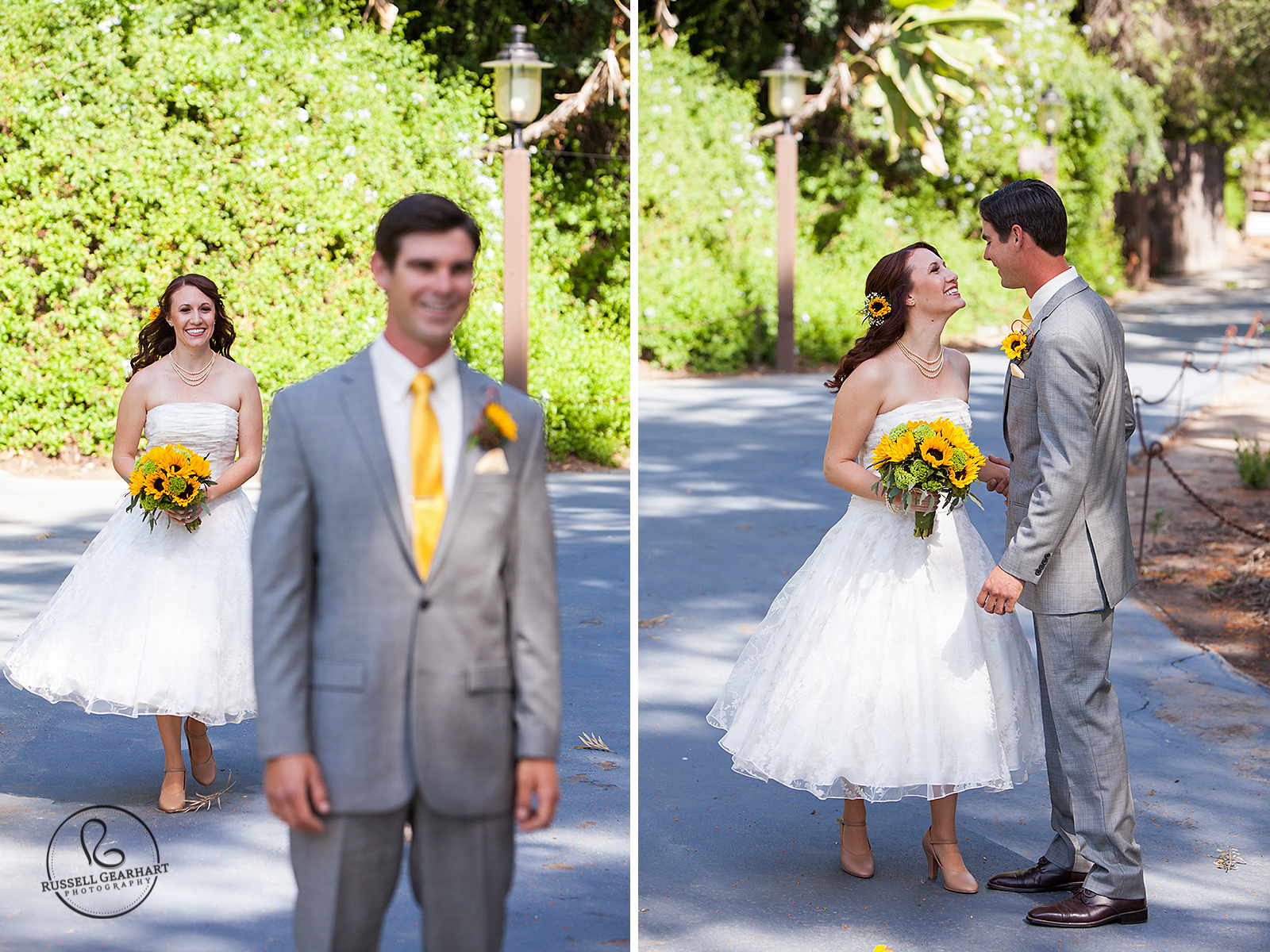 First Look - Sunny Outdoor Southern California Wedding – Russell Gearhart Photography – www.gearhartphoto.com