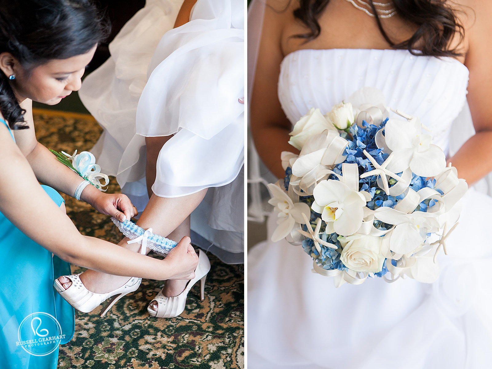 Orchid and Starfish Wedding Bouquet - Yorba Linda Wedding – Russell Gearhart Photography – www.gearhartphoto.com