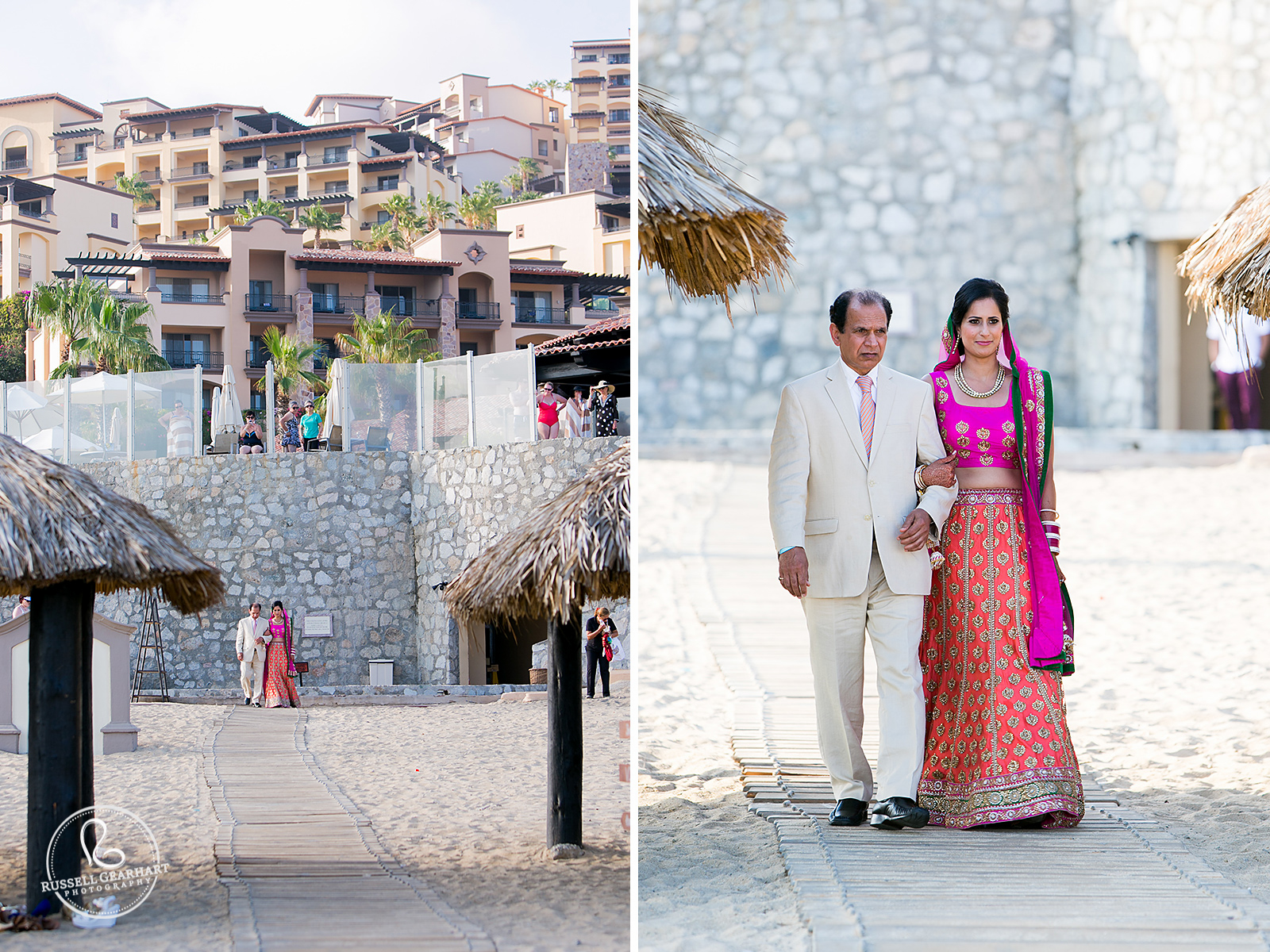 Here Comes The Bride – Indian Wedding in Cabo San Lucas – Russell Gearhart Photography – www.gearhartphoto.com