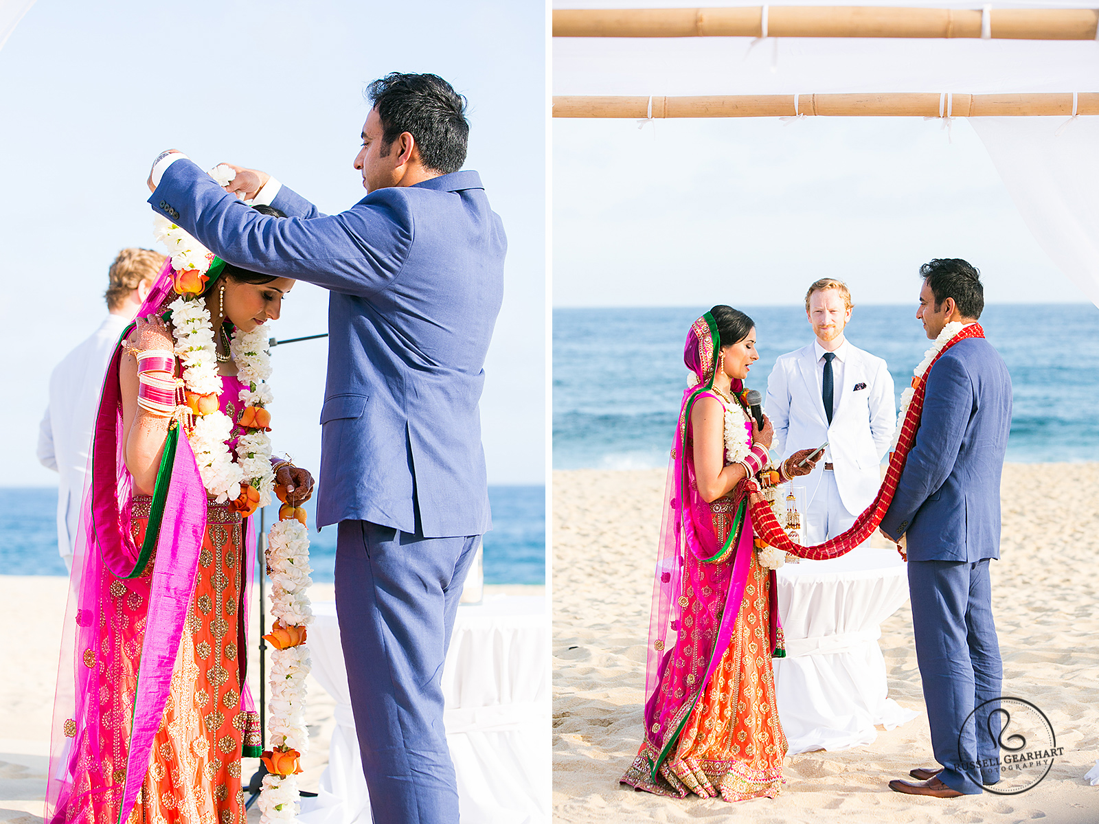 Indian Wedding Ceremony on Beach – Cabo San Lucas Destination Wedding – Russell Gearhart Photography – www.gearhartphoto.com