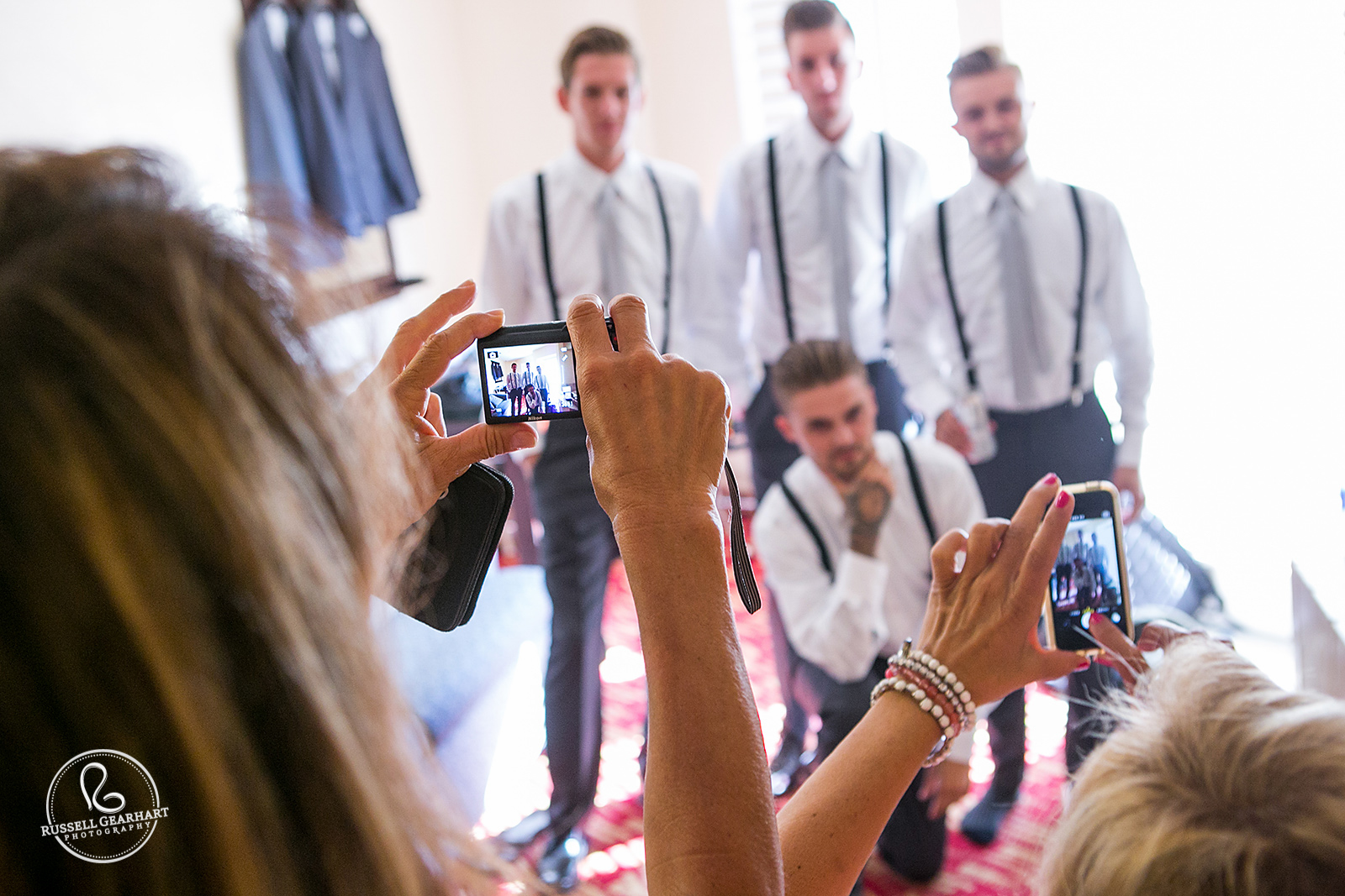 Smart Phones Taking Pictures of Wedding Party – Eclectic Southern California Wedding – Russell Gearhart Photography – www.gearhartphoto.com