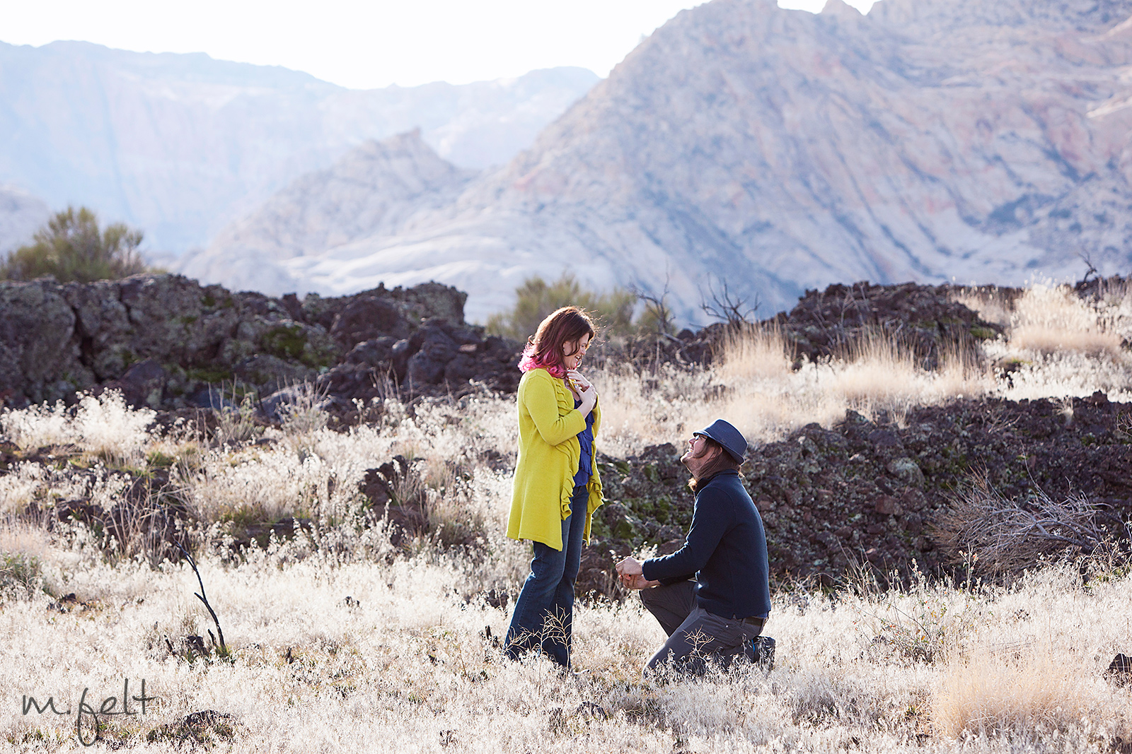 Russell Proposing to Ingrid - Southern Utah Engagement - M Felt Photography - www.mfeltphotography.com